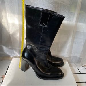 Gianni Barbato High Block Heeled Leather Boots